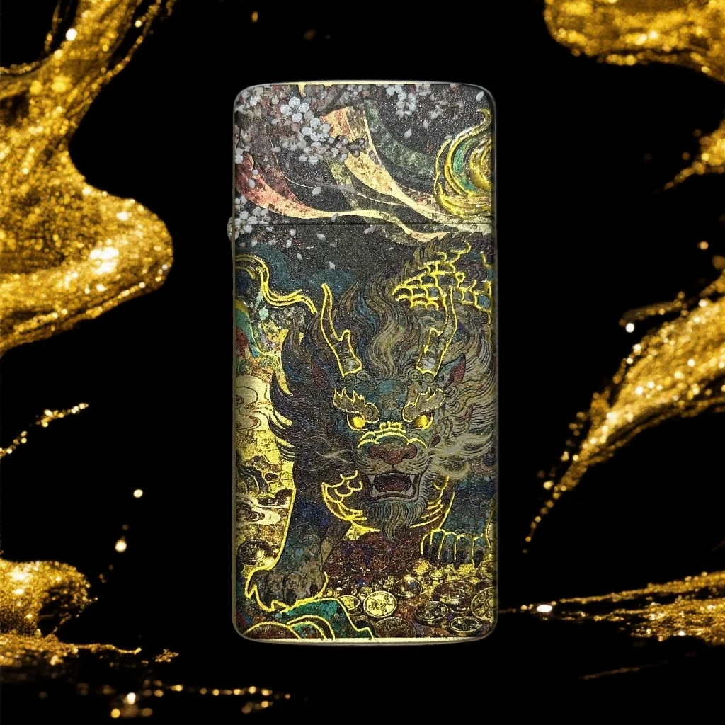 超薄麒麟瑞兽窄机（配官方礼盒证书）Y打火机{裸机}