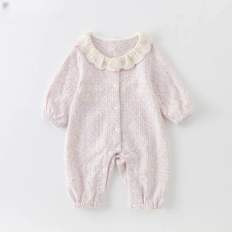 婴儿春装女宝宝衣服春秋连体衣春季哈衣满月百天甜美可爱薄款外套