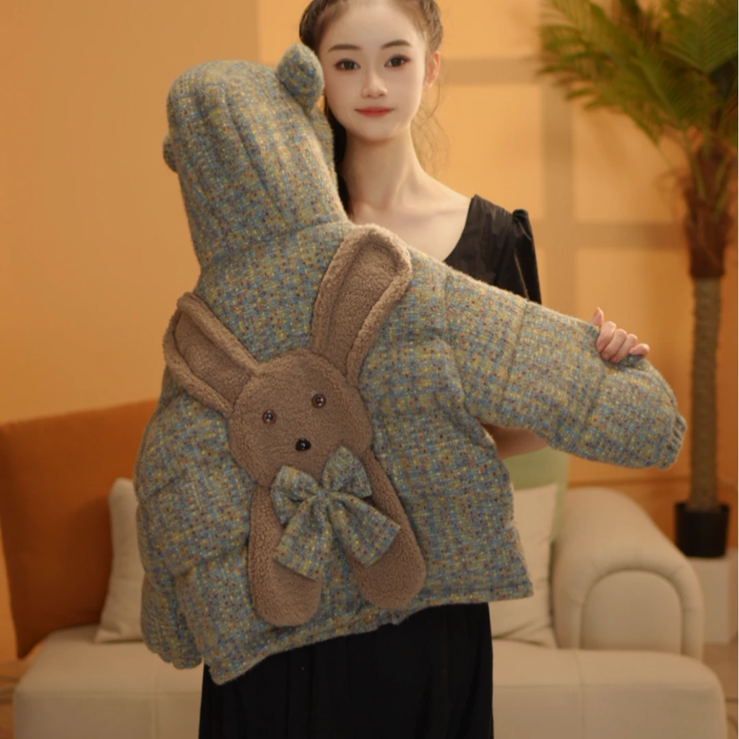 女童冬季2025新款韩版连帽加厚加绒外套测1