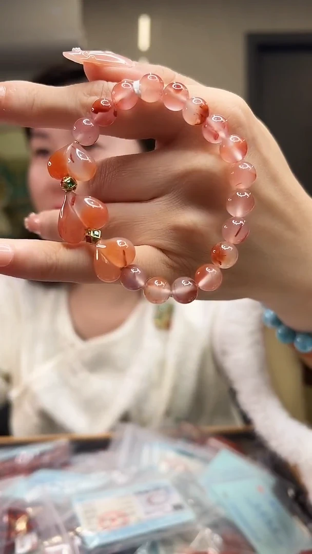 未镶嵌手串南红玛瑙/18K金设计款