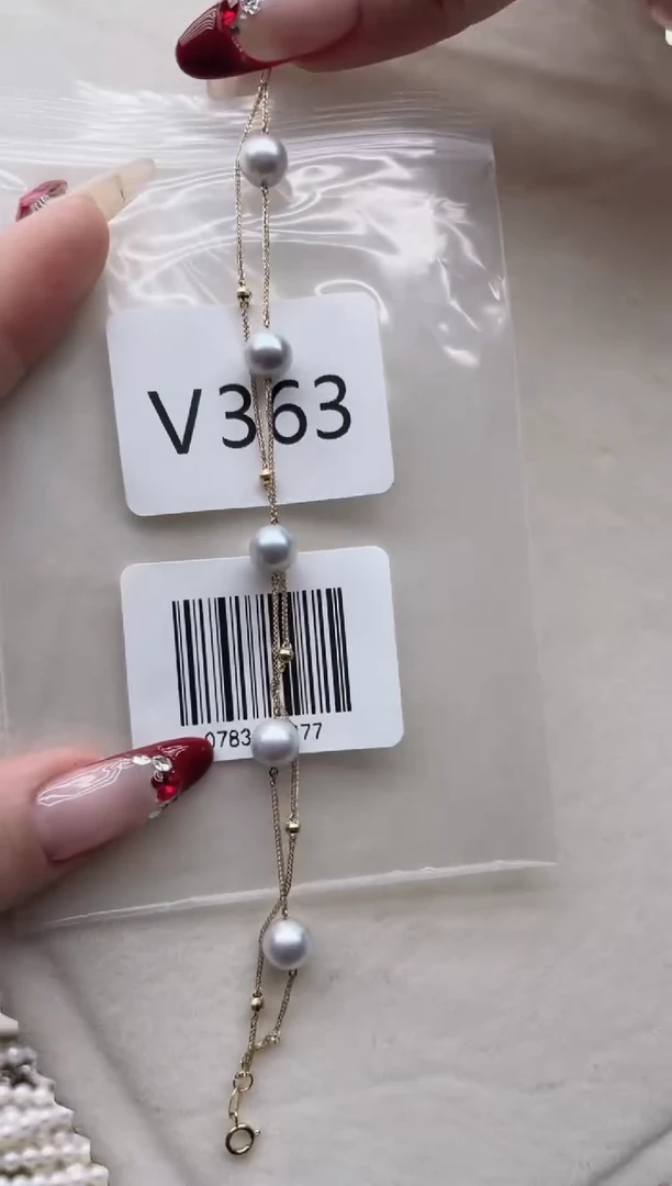 【闪购商品】海水珍珠手链18K金镶嵌V363