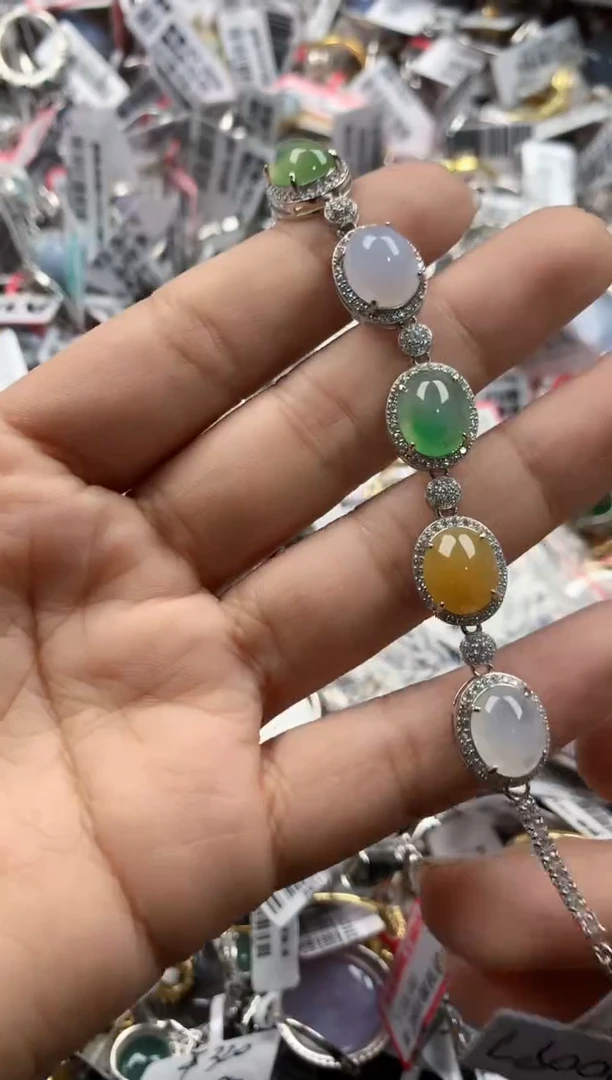 银S925镶嵌戒指翡翠888   6