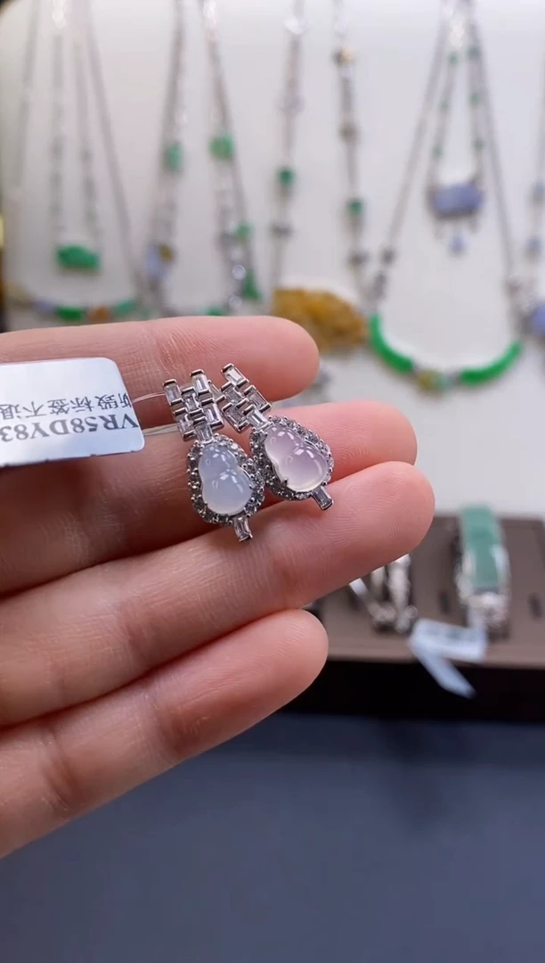 颈饰银S925镶嵌翡翠19580
