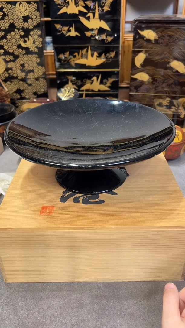 高足 果子盘  大漆漆器大漆漆器