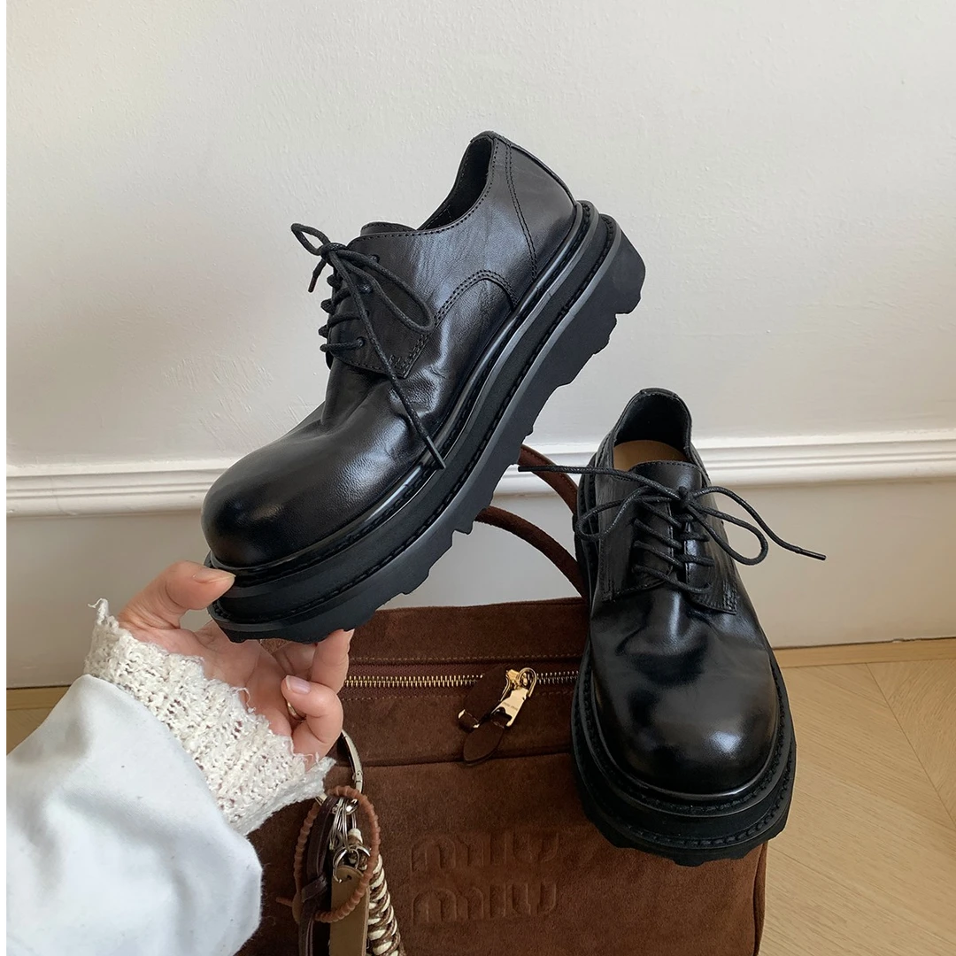 【4厘米】马皮增高小皮鞋