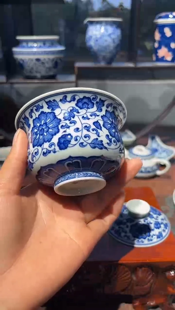 镹曰柴窑手工手绘青花