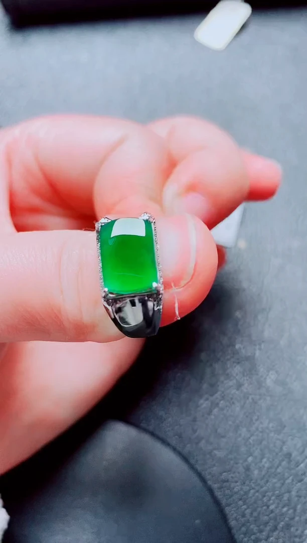 银S925镶嵌戒指翡翠11111