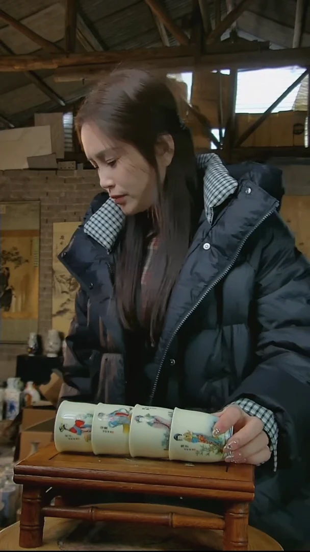 摆件陶四大美女茶杯