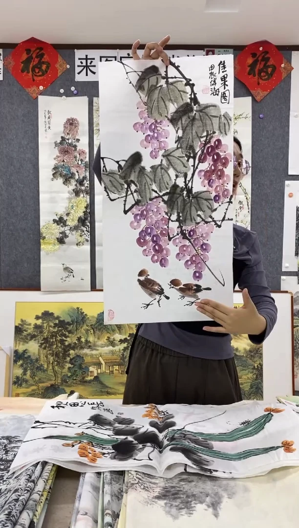 国画福利！盛伟海老师 四尺四开68*34cm