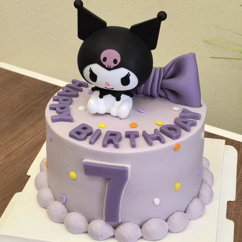 新款库洛米摆件美乐蒂蛋糕装饰烘焙摆件库洛米玩偶可爱派对插件