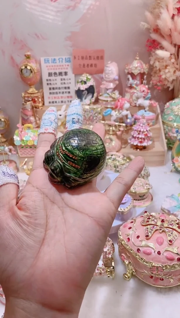 珐琅彩首饰盒摆件
