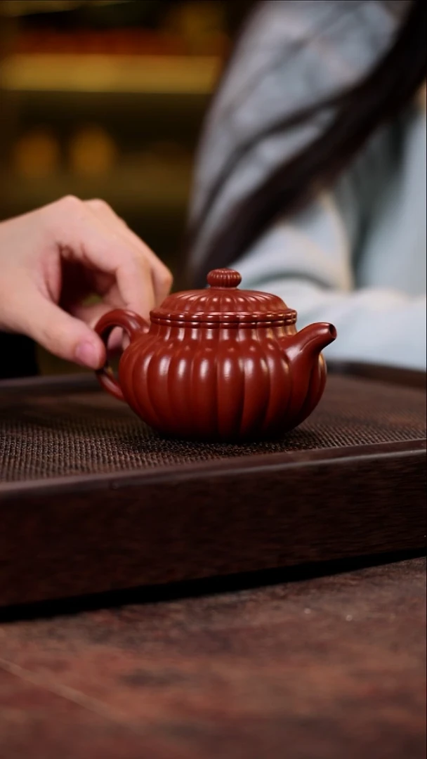 筋纹仿古 寅春朱泥 230cc