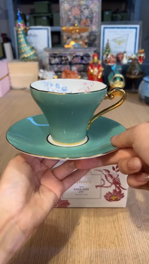 【闪购商品】杯150铃兰小蛮腰杯碟（绿）