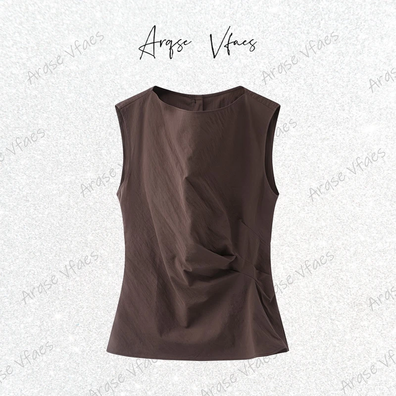 [ARQSEVFAES正品]—2025新款时尚气质无袖轻奢上衣衬衫-50435057