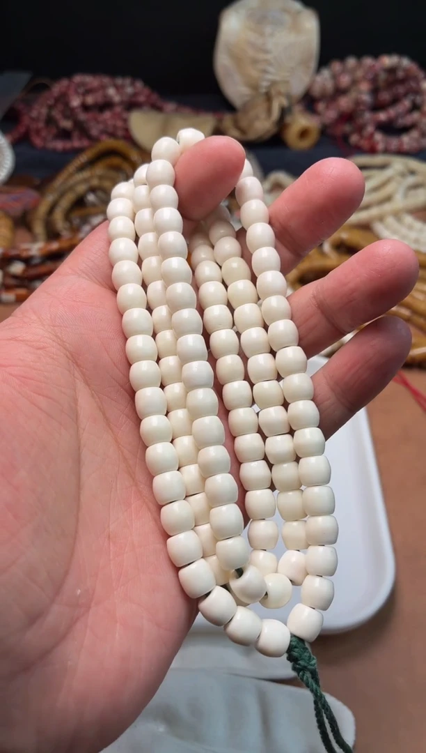 牛骨其他N124-骨瓷白直切长串-有棕裂