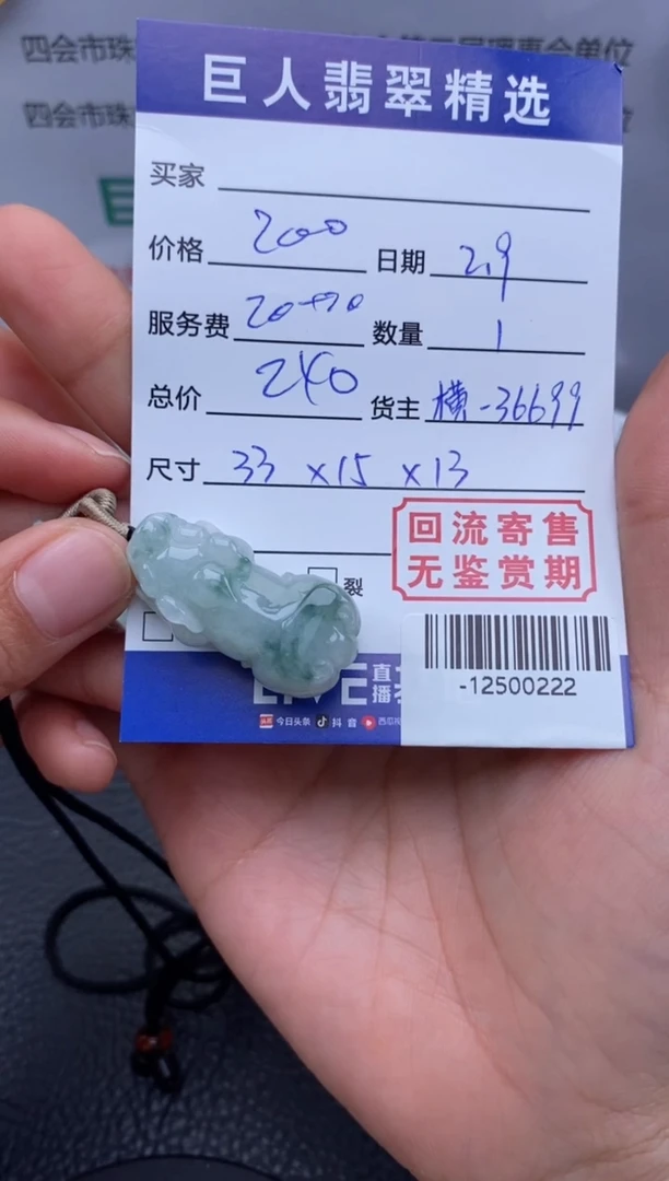 【闪购商品】翡翠颈饰未镶嵌多人-12500222