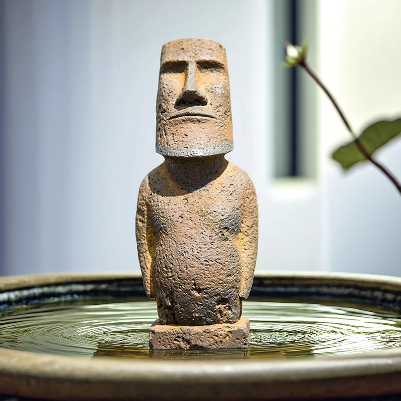 铸铁复活节石像人欧式创意小众摆件家居玄关装饰品精工铸造工艺品