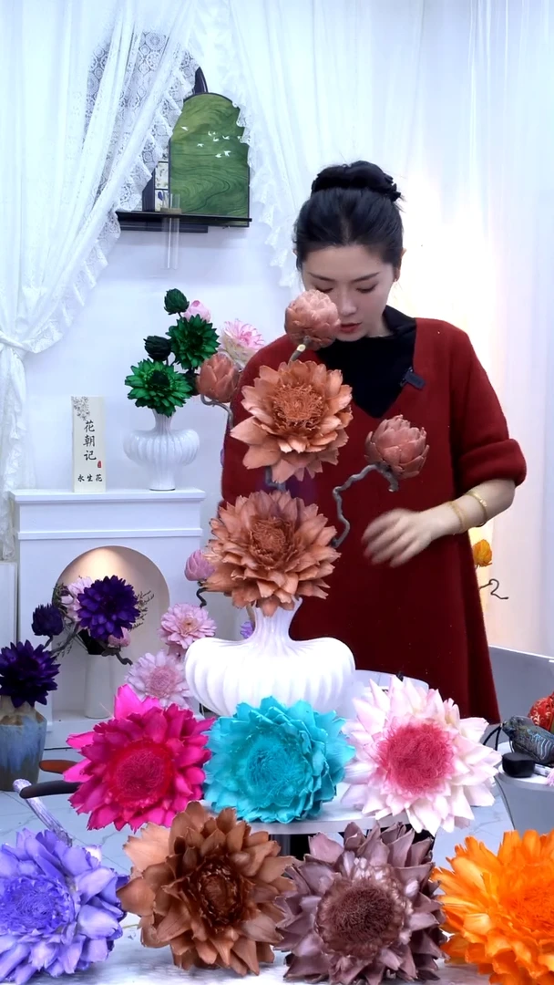 龙枣支洋蓟琥珀【带花瓶】