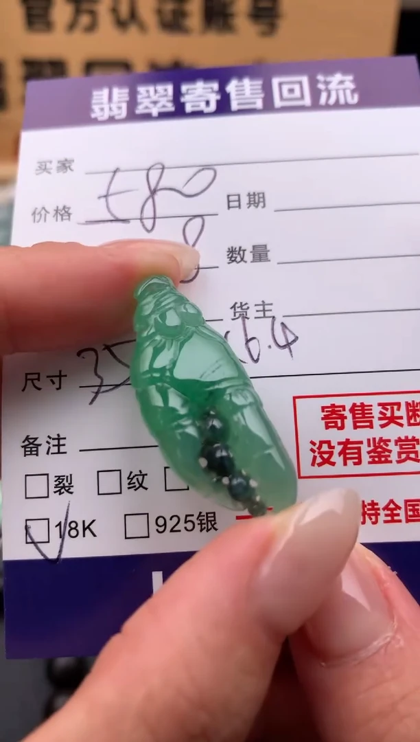 翡翠未镶嵌颈饰10133545