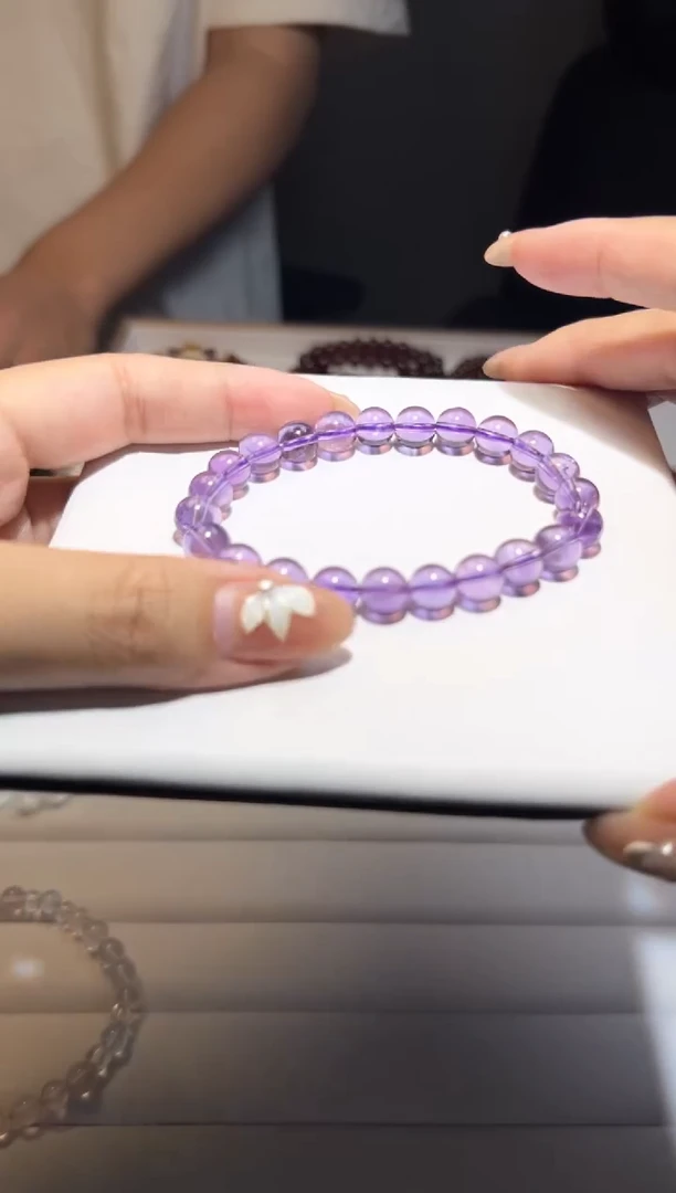 未镶嵌手链紫晶巴西紫水晶8mm手串