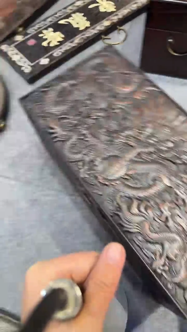 木紫檀拆件雕刻板以直播间实物为准微瑕老物件