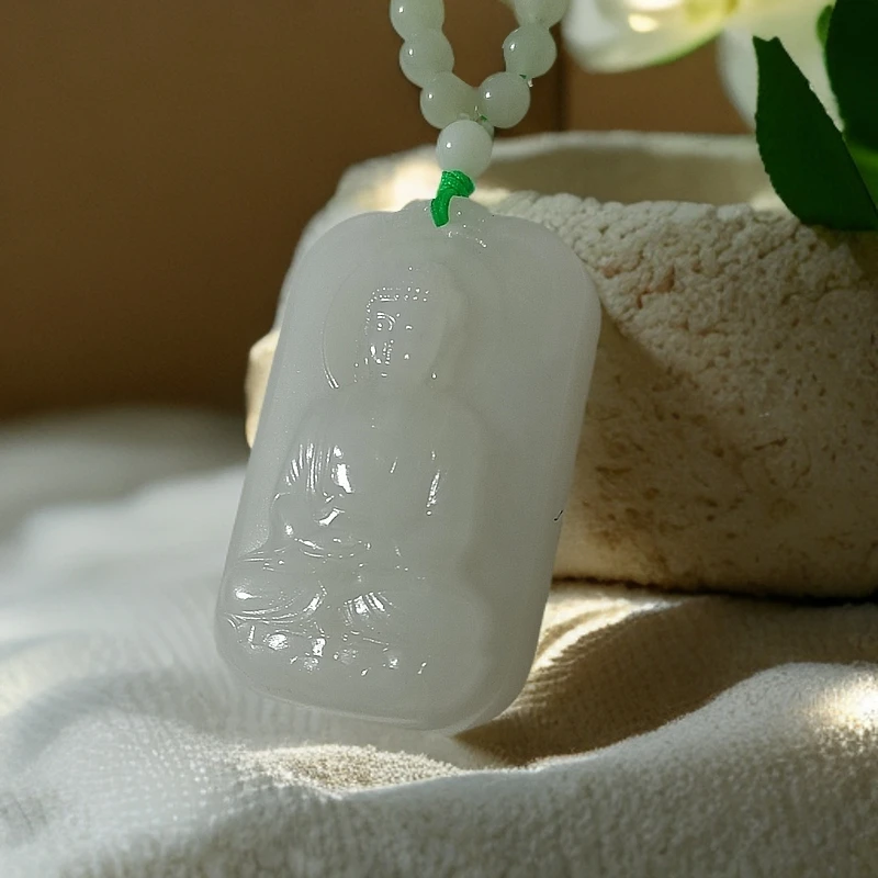 和田玉大日如来吊坠➕链子  9819