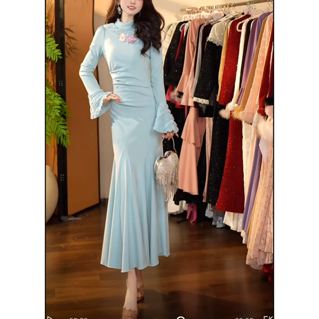 3店温迪定制-942（浪漫花开）连衣裙Q7292