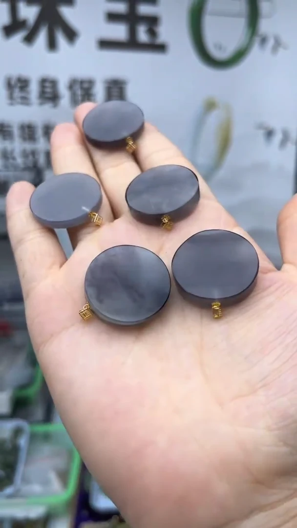 和田玉18K金镶嵌颈饰多样性发货拍一发一