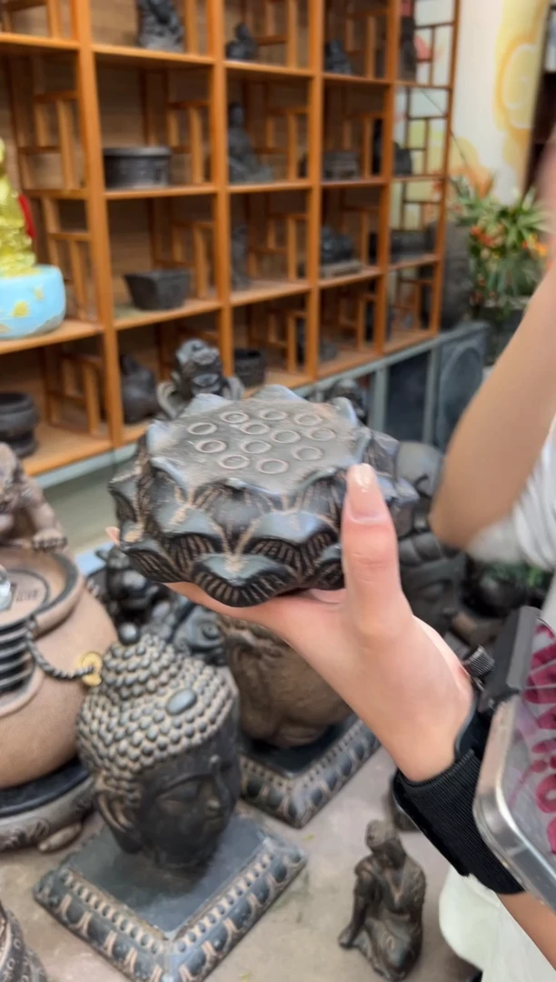 陶土莲蓬实心底座