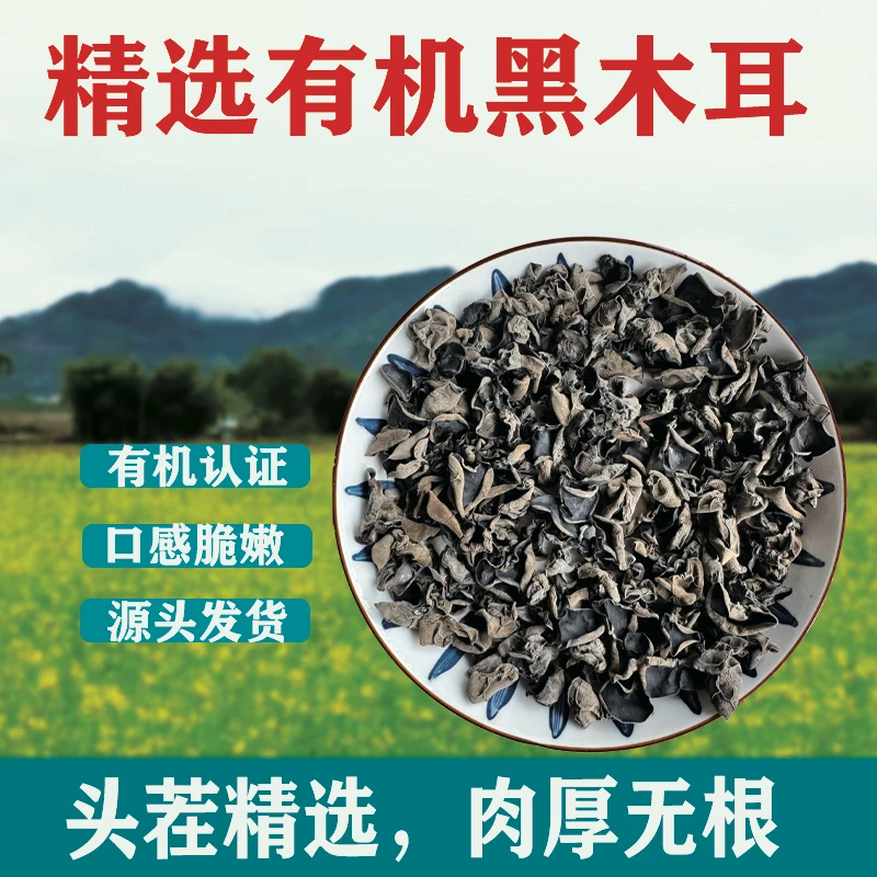【亮一嗓专属】有机东北黑木耳秋木耳小碗耳肉厚无根独立包装