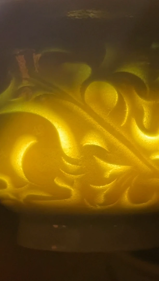 天青灵芝窝鹿三才盖碗