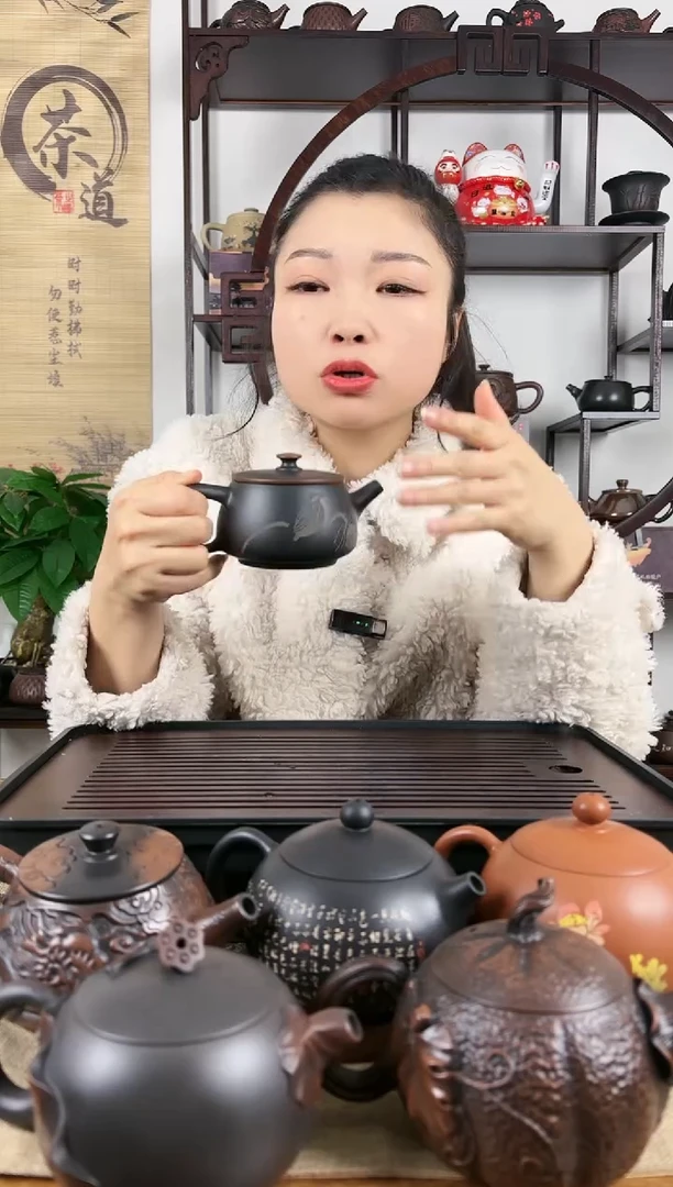 【闪购商品】壶网孔 水墨画 喜上眉梢 汉瓦壶200cc