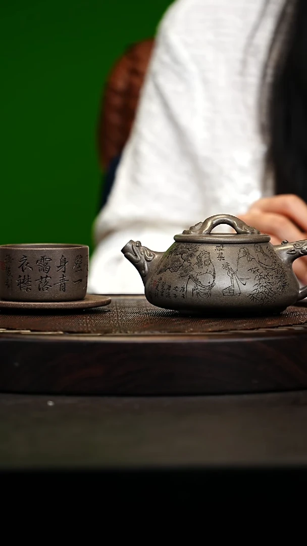 宜兴原矿高端紫砂 乾青段300cc