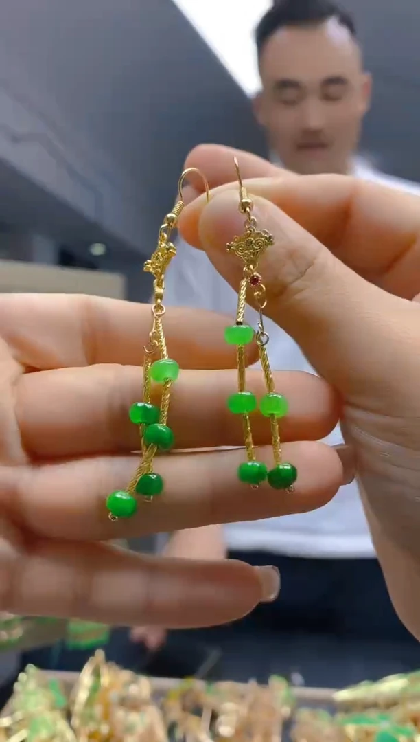 【闪购商品】翡翠耳饰合金168翡翠耳钩