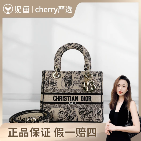 迪奥/包包/95新/市场价41500/5格中号(24 x 20 x 11 cm)