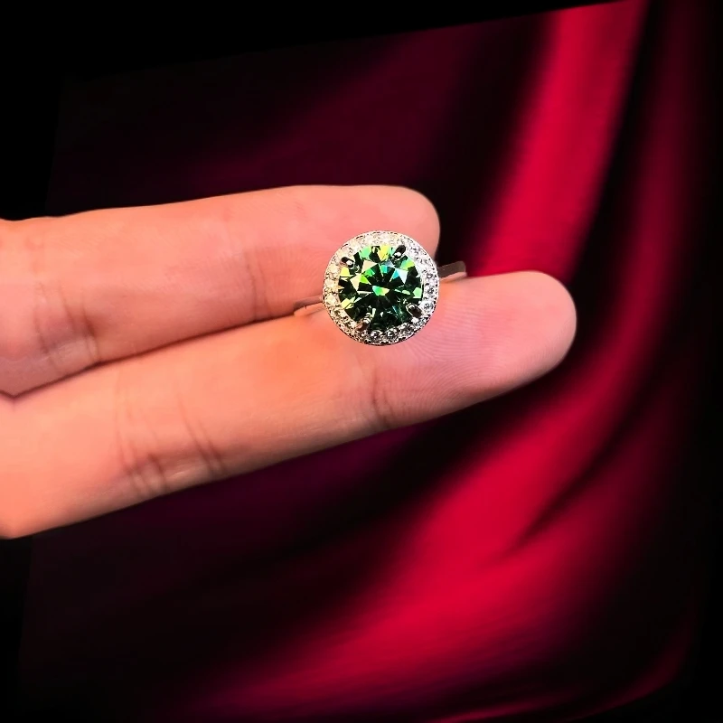 瑾萱矿区高订404-典藏D色FL精切版925银戒指