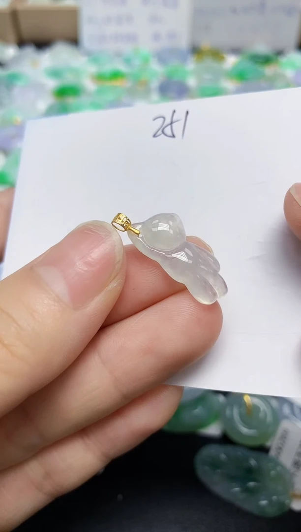 翡翠未镶嵌颈饰天然缅甸翡翠A货