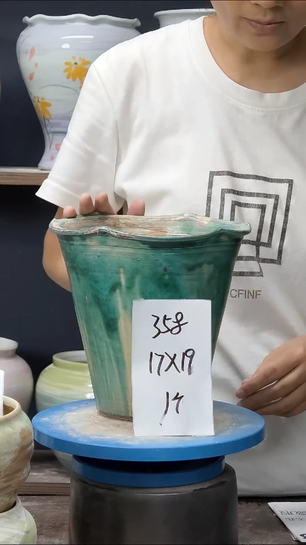 景德镇花盆默认微瑕358