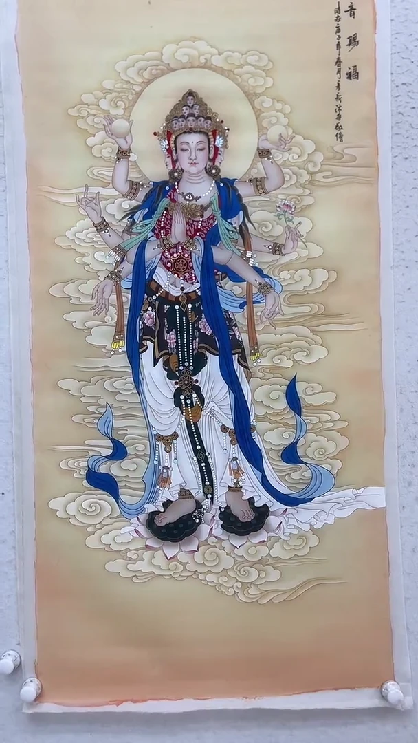 国画诚**人绢本-约66-140 厘米-4