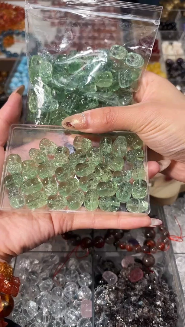 【闪购商品】萤石手串未镶嵌绿萤石貔貅一个宽卡10-11