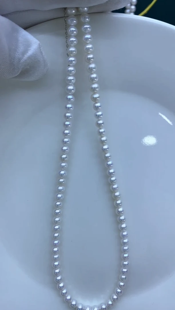 【闪购商品】淡水珍珠项链银S925镶嵌5-6