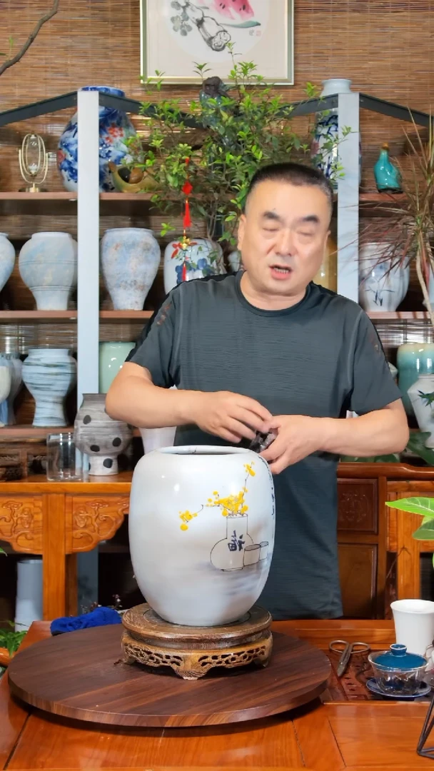 无花朵涵***1水之韵瓷器瓶