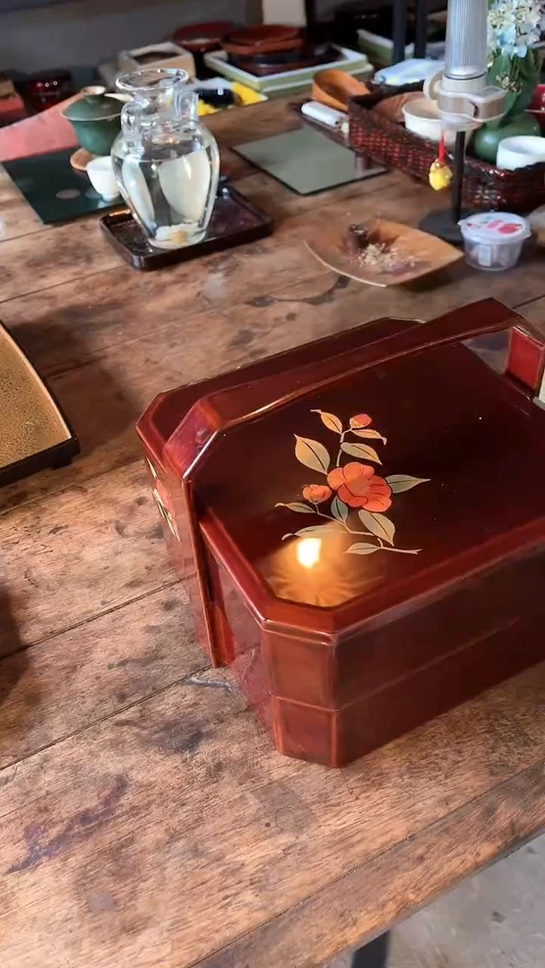 29  木胎带提手2层收纳  18.5