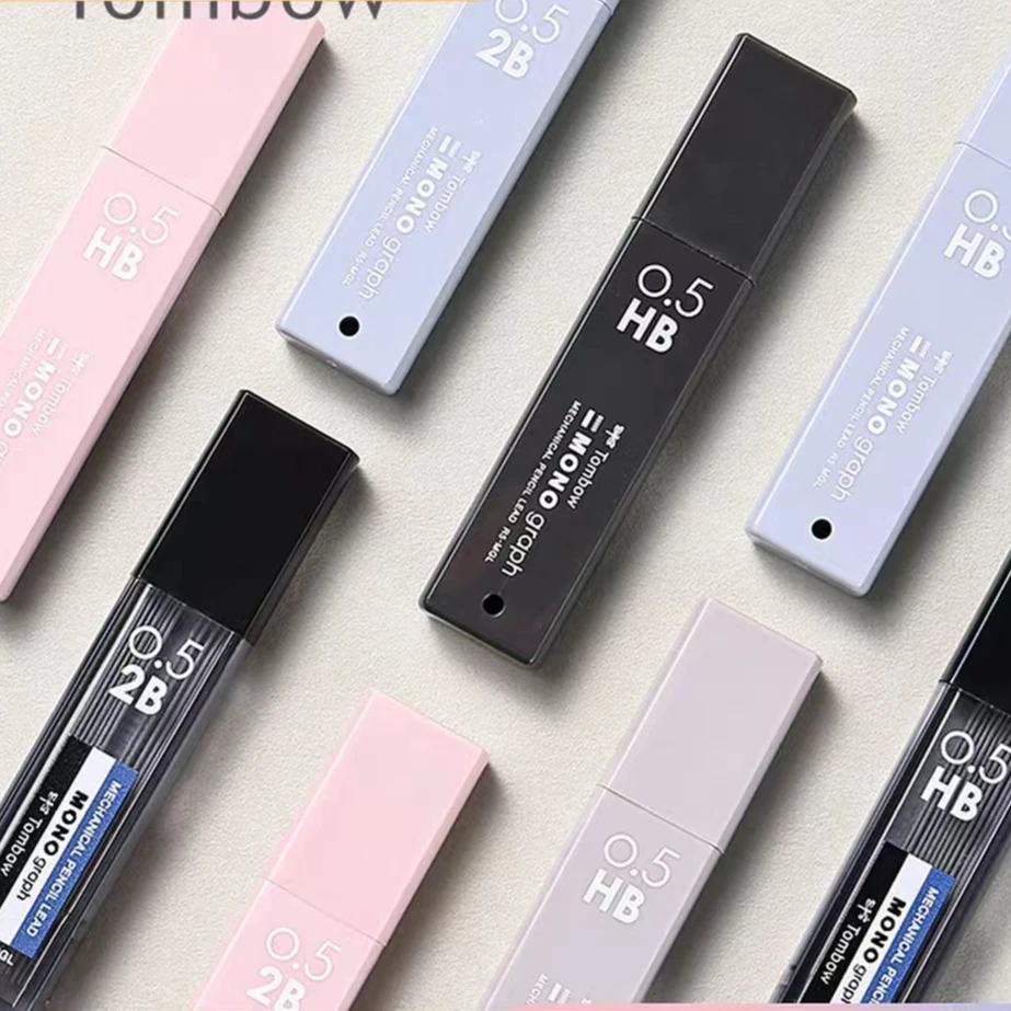 Tombow蜻蜓日本 mini自动铅笔芯不易断0.5mm HB/2B便携自动铅芯