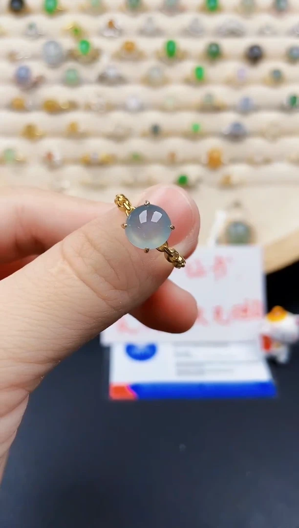 翡翠戒指银S925镶嵌21
