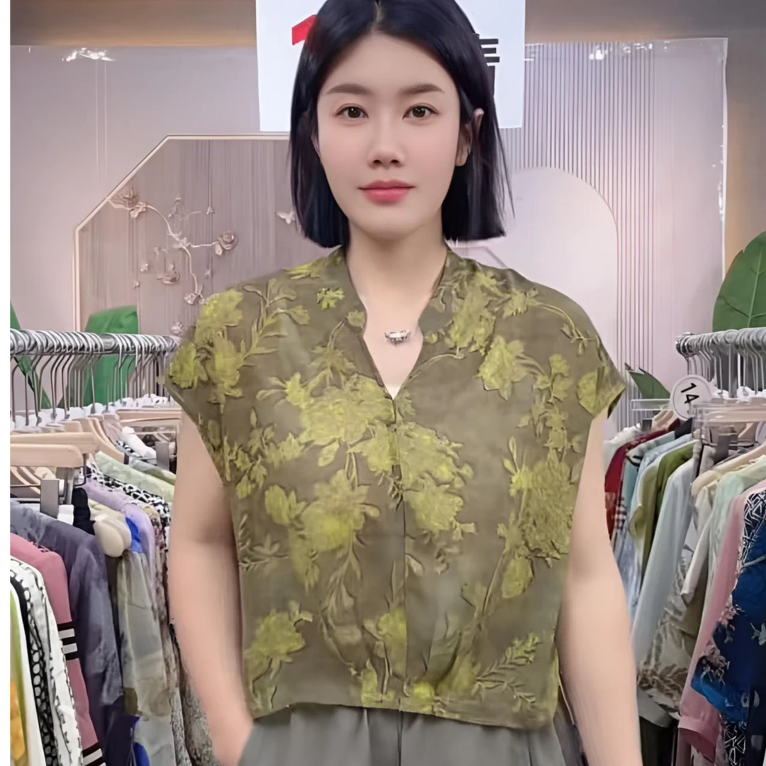A91女款小衫【绿野仙踪】定位花 小个子适合