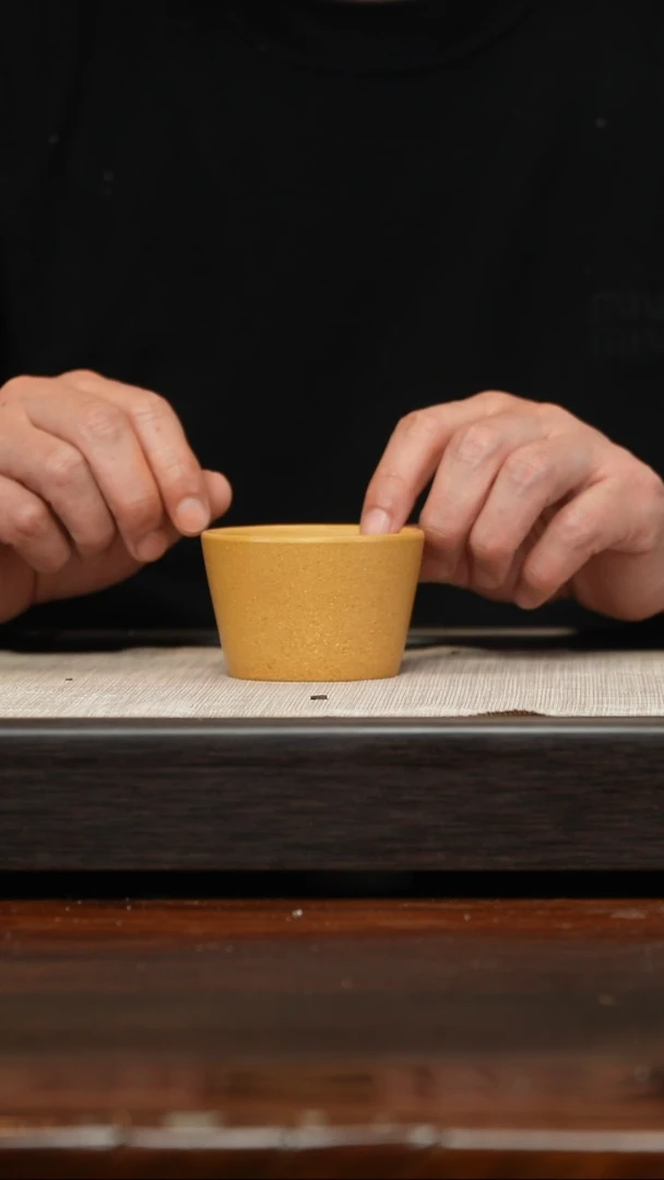 【闪购商品】紫砂茶壶黄金段平底杯