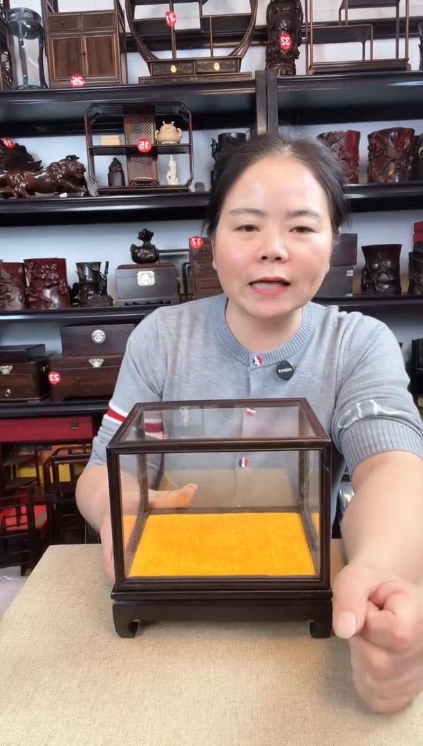 木玻璃罩1号老李红木工艺品