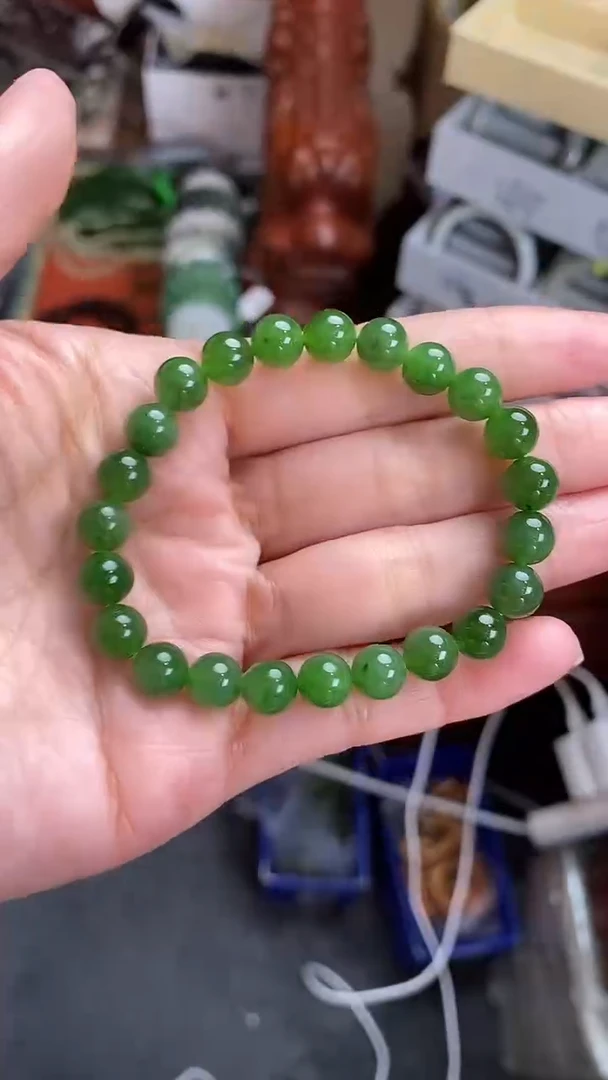 未镶嵌手串和田玉（碧玉）和田玉碧玉手串8mm
