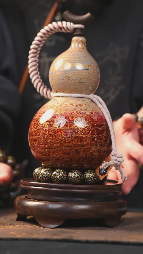 【闪购商品】YO171漆艺酒葫芦不包手串及旋转底座